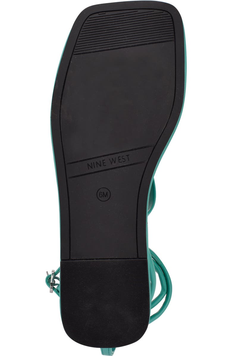 Nine West Waren Strappy Sandal, Alternate, color, Cyan Green