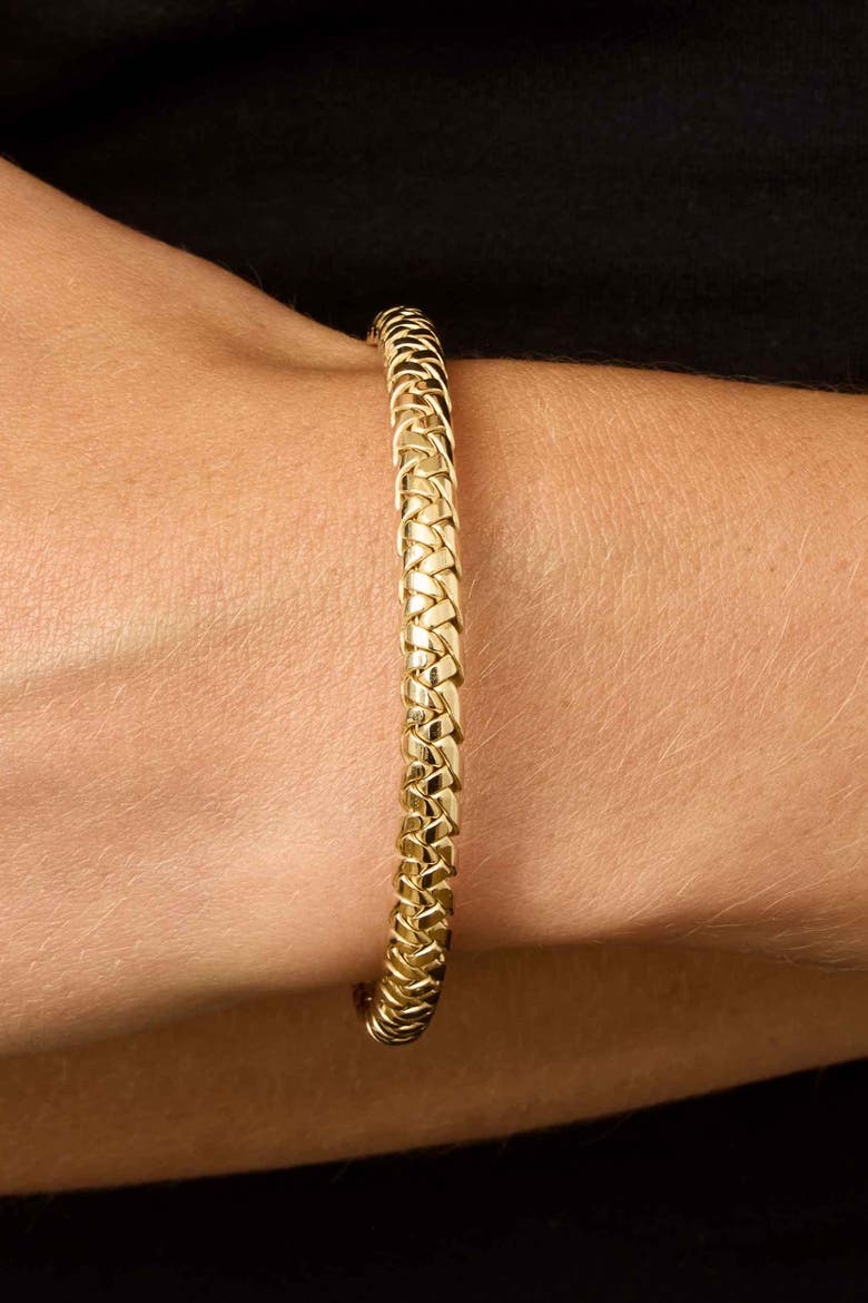 14K Yellow Gold Caesar Bangle Bracelet, Alternate, color, Yellow Gold