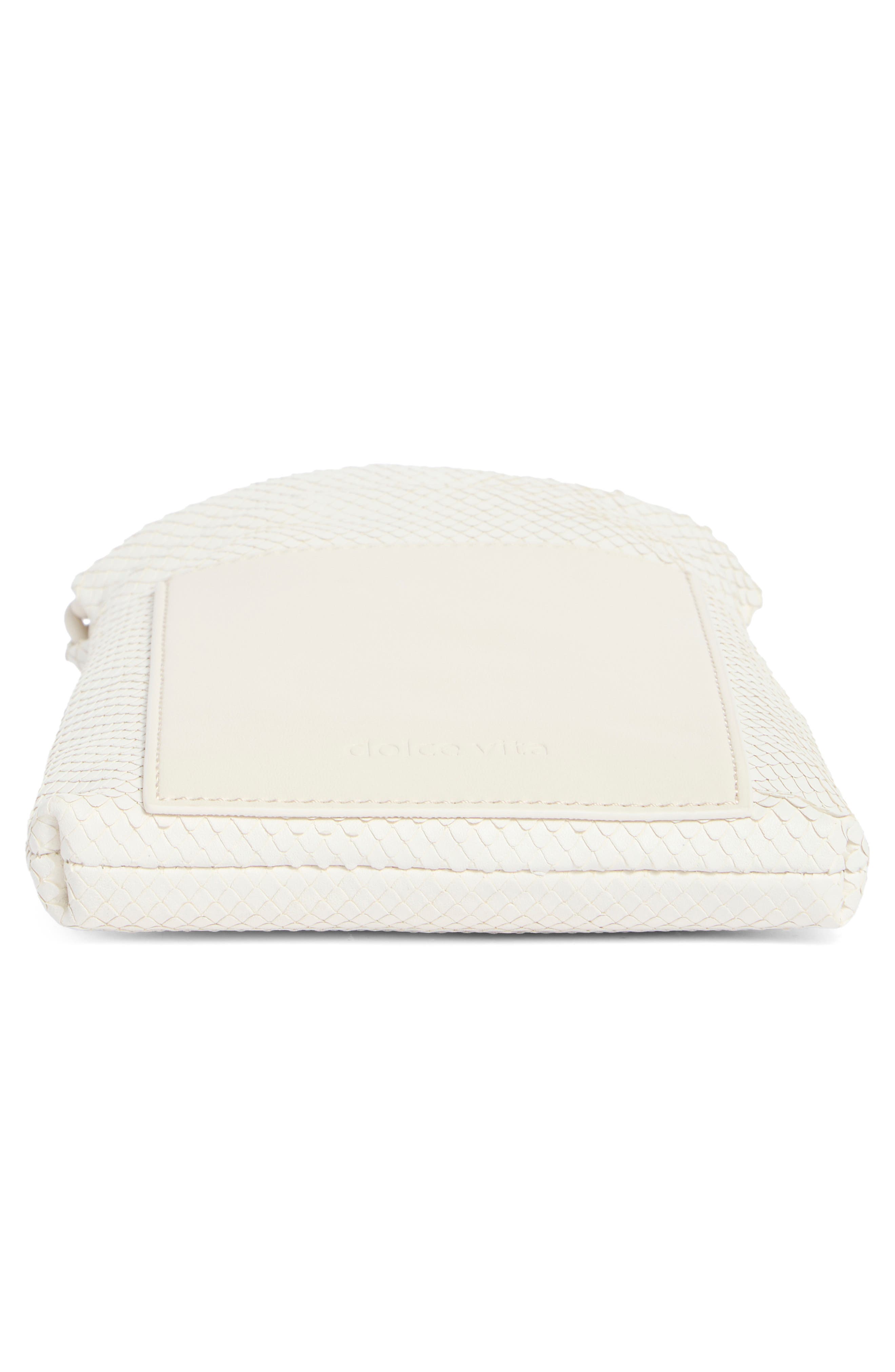 Dolce Vita Evie Bucket Crossbody Bag, Alternate, color, White