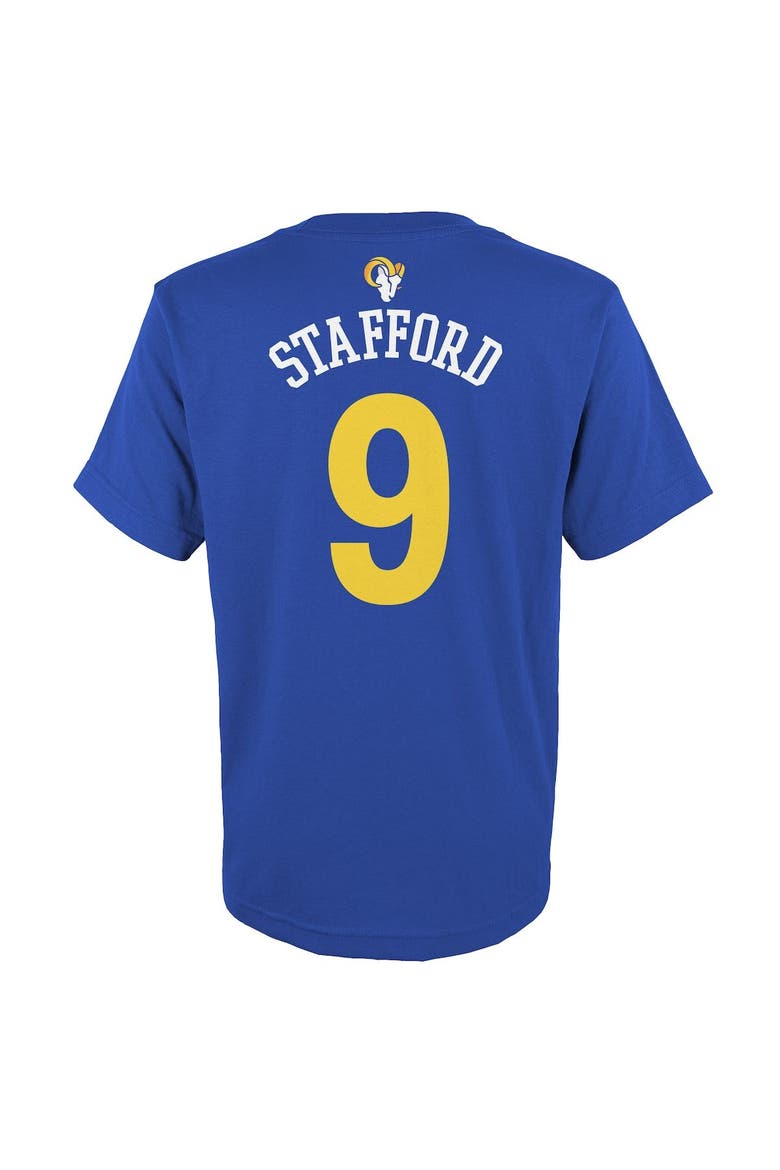 Youth Matthew Stafford Royal Los Angeles Rams Mainliner Name & Number T-Shirt, Alternate, color, Royal