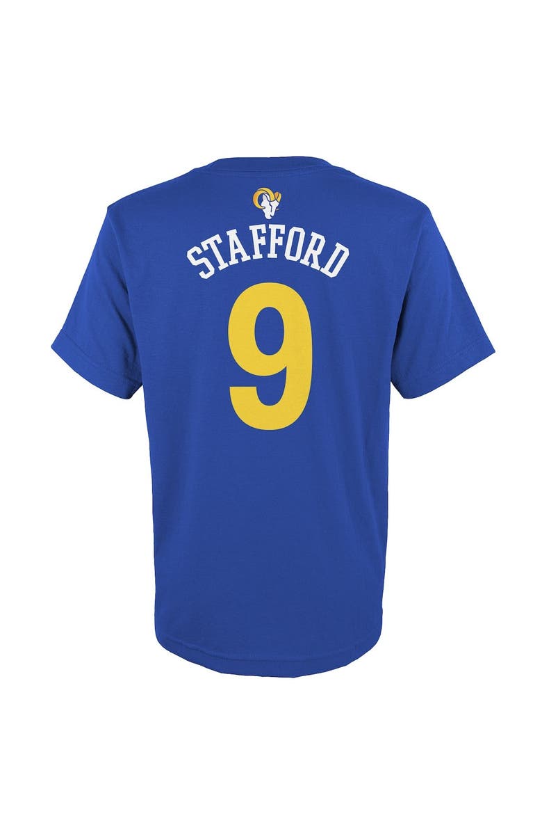 Outerstuff Youth Matthew Stafford Royal Los Angeles Rams Mainliner Name & Number T-Shirt, Alternate, color, 
