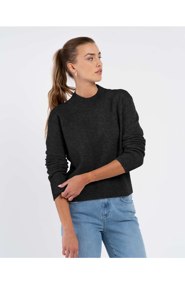 Kettlewell Tina Merino Sweater, Main, color, Charcoal Marl