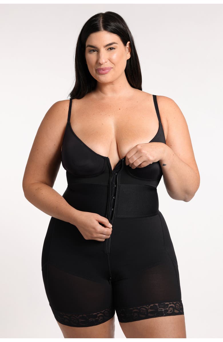 Shapellx AirSlim ElasticFuse Waistband Shaping Bodysuit, Alternate, color, Black