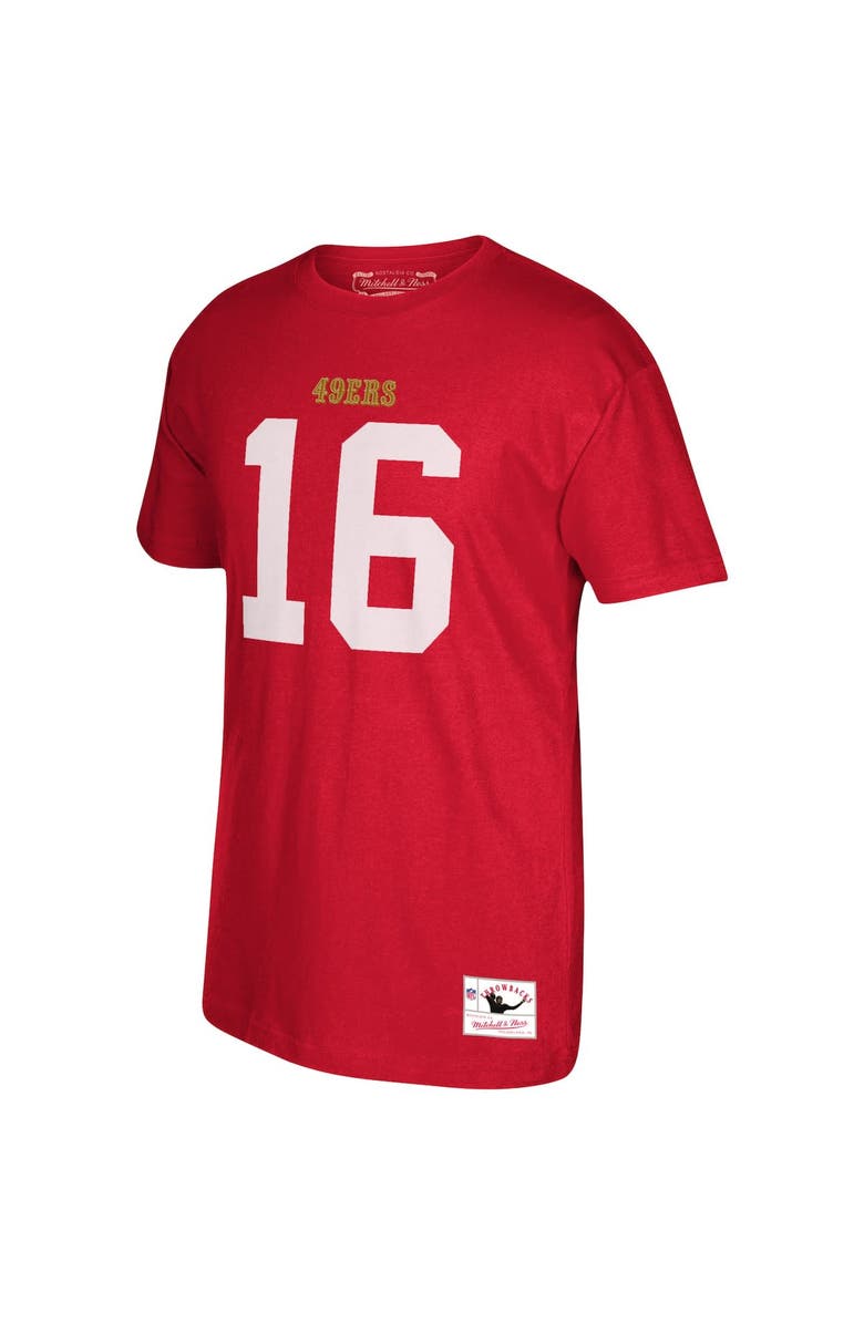 Mitchell & Ness Men's Joe Montana Mitchell & Ness Scarlet San Francisco 49ers Retired Player Name & Number T-Shirt, Alternate, color, 