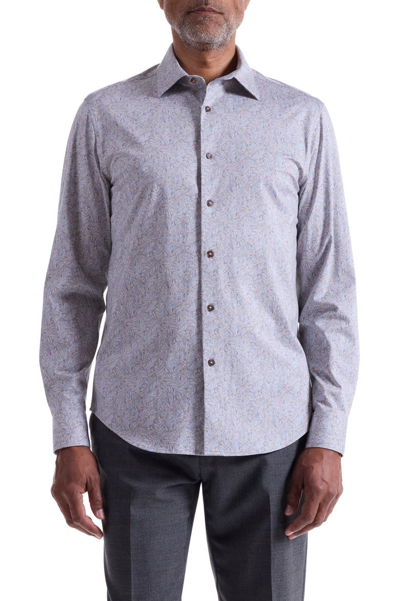 Jimmy OoohCotton® Botanical Button-Up Shirt, Main, color, SAND