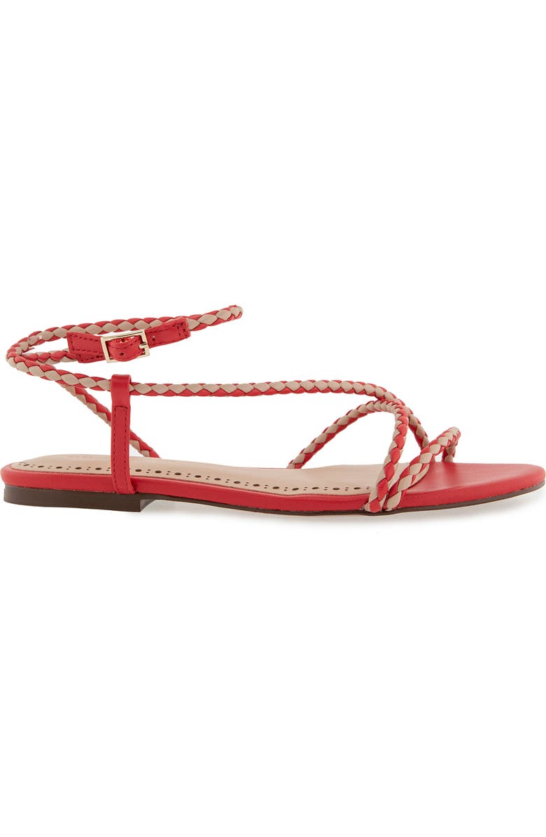 Rebecca Minkoff Ayla Ankle Strap Sandal, Alternate, color, Red/ Nude