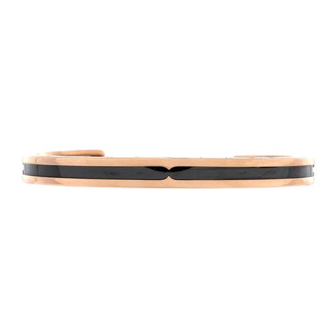 B.Zero1 Cuff Bracelet 18K Rose Gold and Coated Stainless Steel
