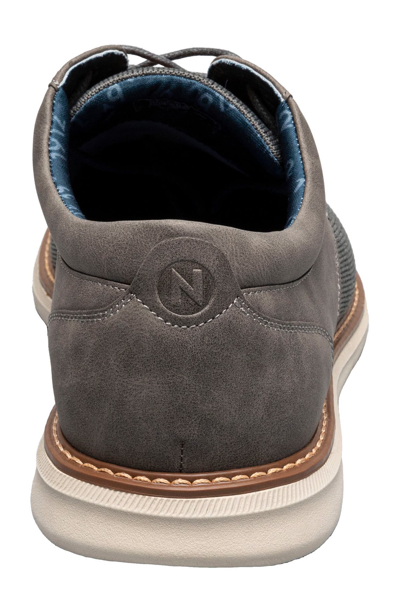 NUNN BUSH Chase Mixed Media Plain Toe Derby - Wide Width Available, Alternate, color, Gray Multi
