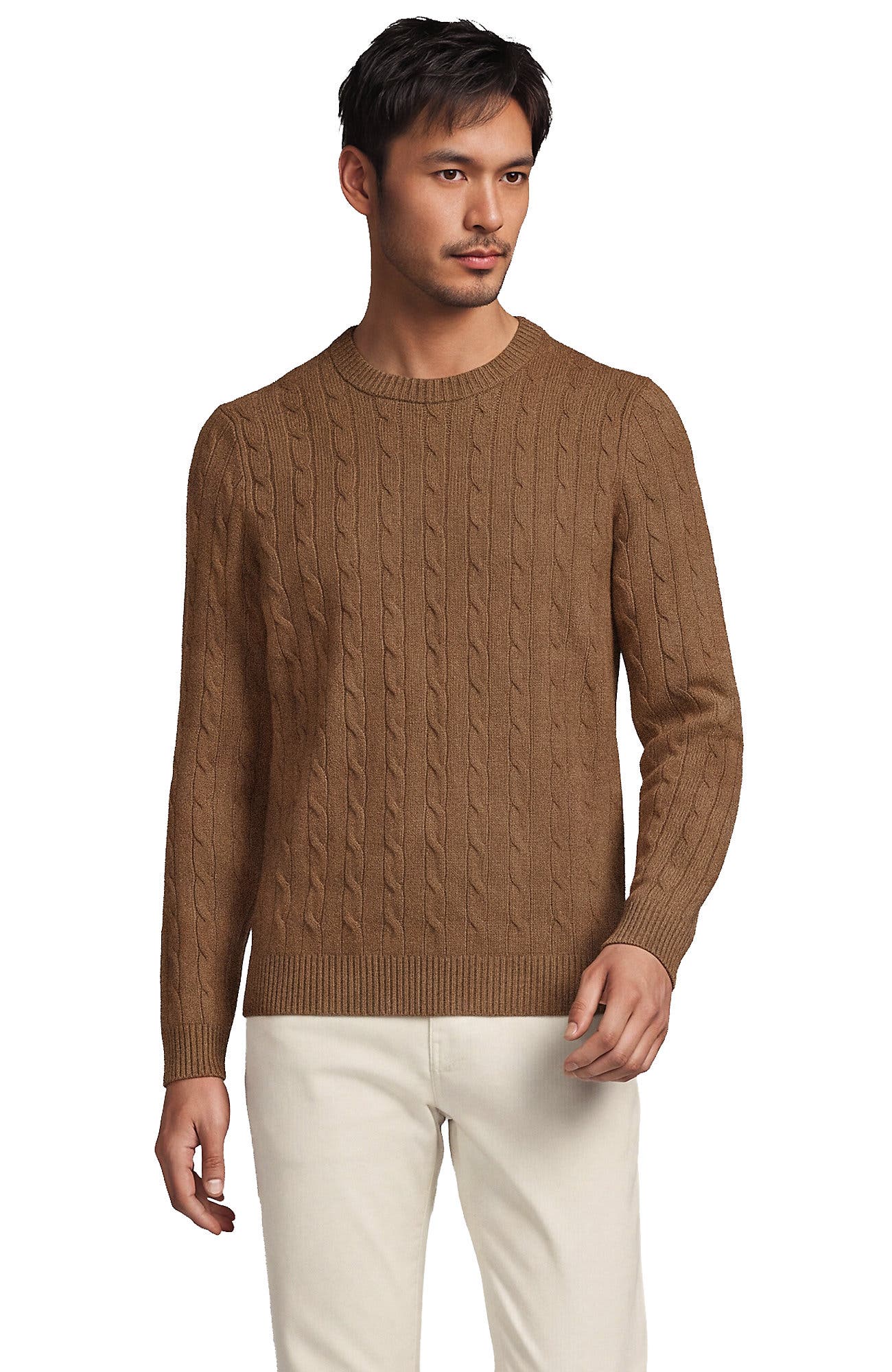 selected Soft Camel Brown Heather