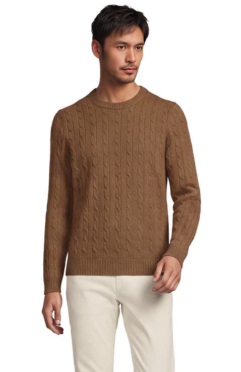 Long Sleeve Cashtouch Cable Crewneck Sweater