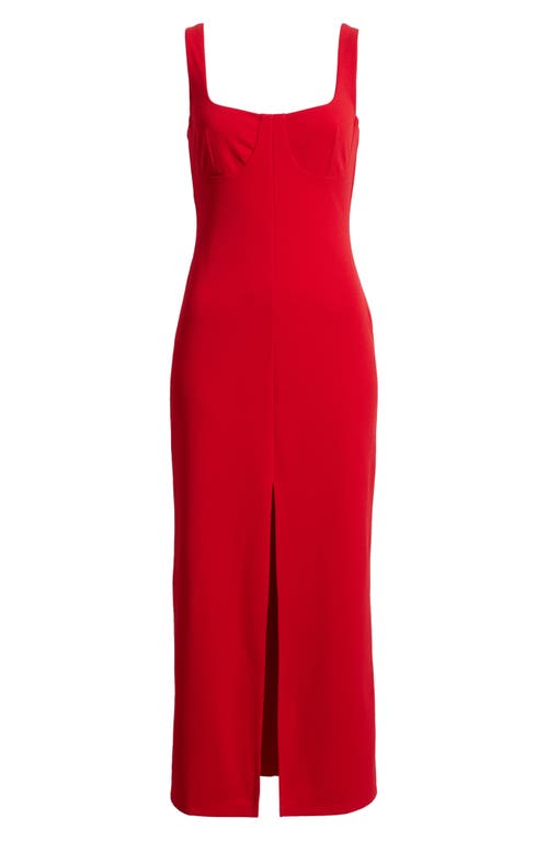 Shop Wayf The Bravado Slit Front Dress In Red