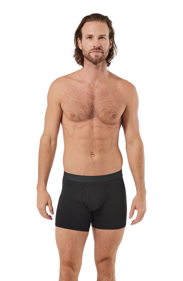 Pact Everyday Boxer Brief 4-Pack Made With Organic Cotton, Alternate, color, Black