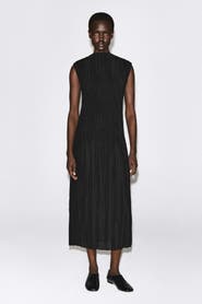 COS Pleated Jacquard Sleeveless Maxi Dress