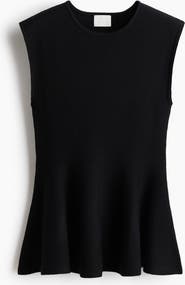 H&M Knitted Peplum Top
