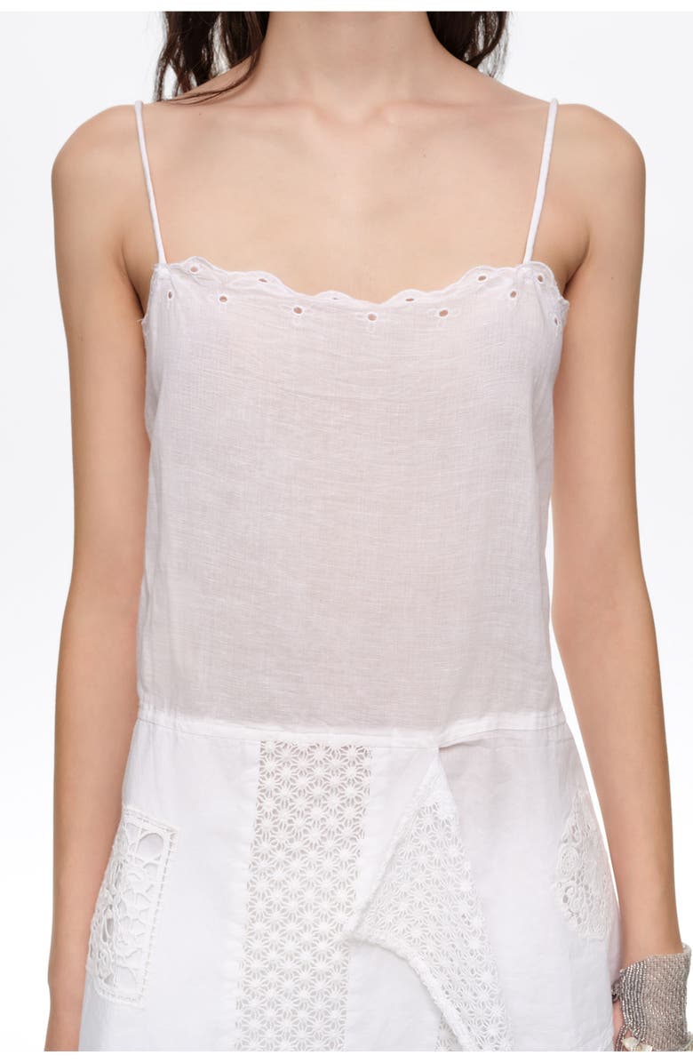 Bimba y Lola Embroidered Asymmetric Handkerchief Hem Top, Alternate, color,
