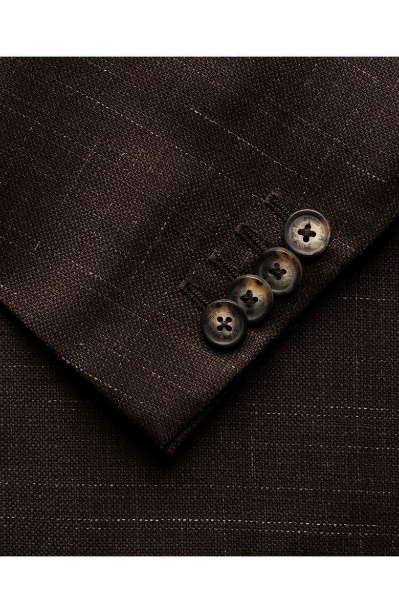 Eton Wool & Silk Soft Jacket, Alternate, color, Medium Brown