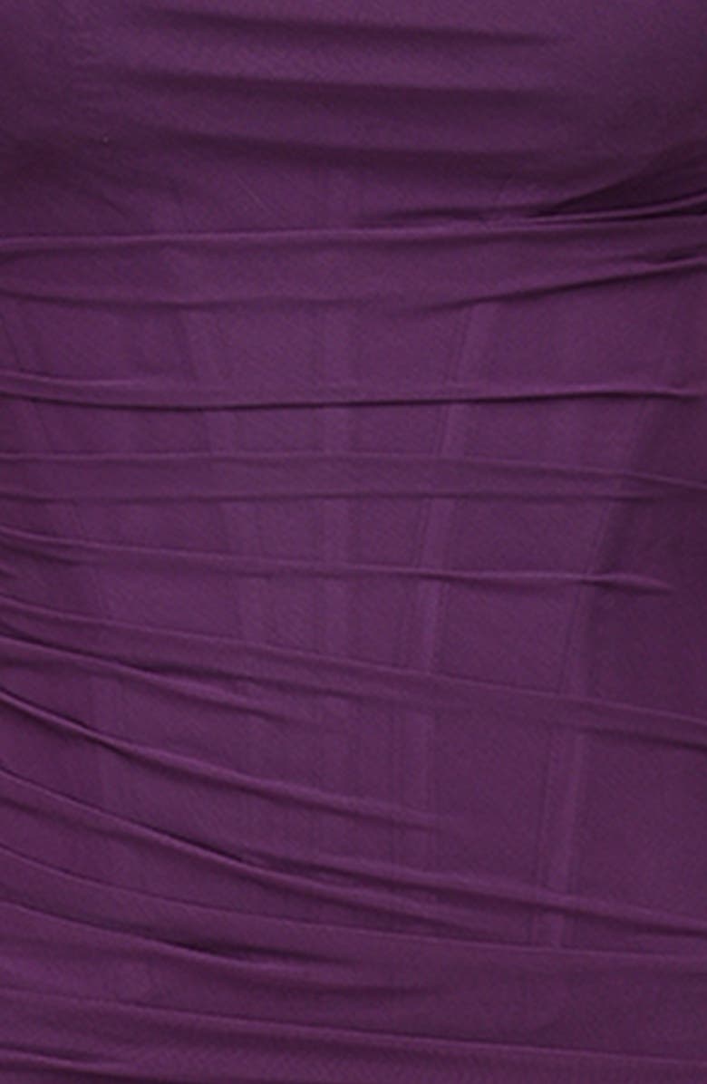 HOUSE OF CB Nalini Mesh & Lace Corset Gown, Alternate, color, Winter Bloom