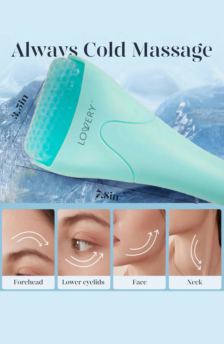 Lovery Gel Bead Face & Body Ice Roller, Refresh, Soothe, and Rejuvenate, Turquoise, Alternate, color,