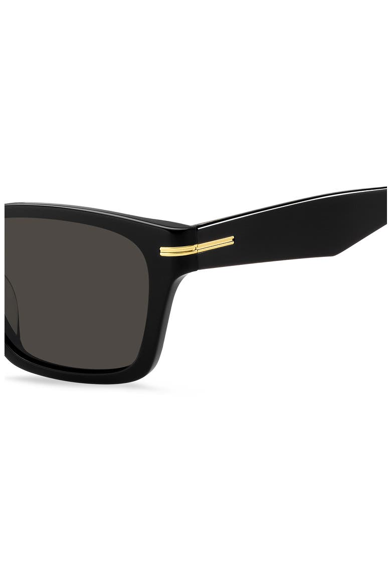 56mm Rectangular Sunglasses, Alternate, color, BLACK/ GREY