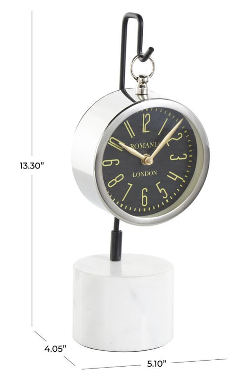 Vivian Lune Home Modern Silver Stainless Steel Clock In Silver