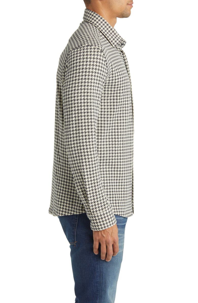 Stone Rose Houndstooth Tech Fleece Button-Up Shirt, Alternate, color, 