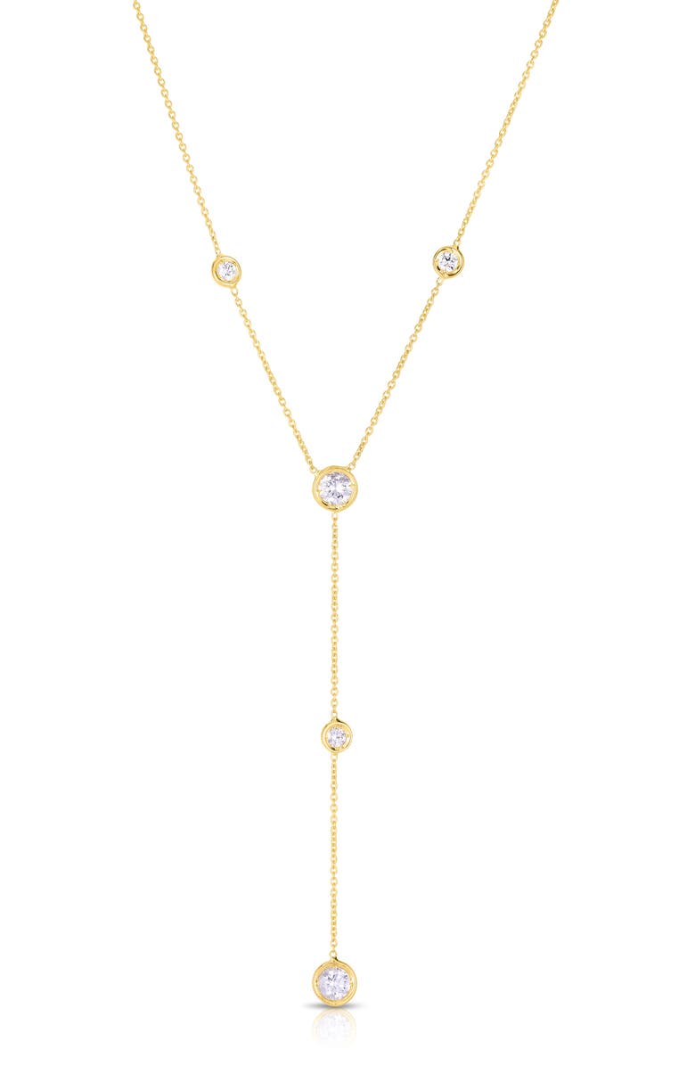 Roberto Coin Diamond Station Y-Necklace, Main, color, 