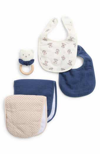 Ladi Ladi 5-Piece Bib, Burp Cloth & Teddy Teether Set