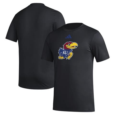 Men's adidas Black Kansas Jayhawks Primary Locker Logo Pre-Game AEROREADY T-Shirt