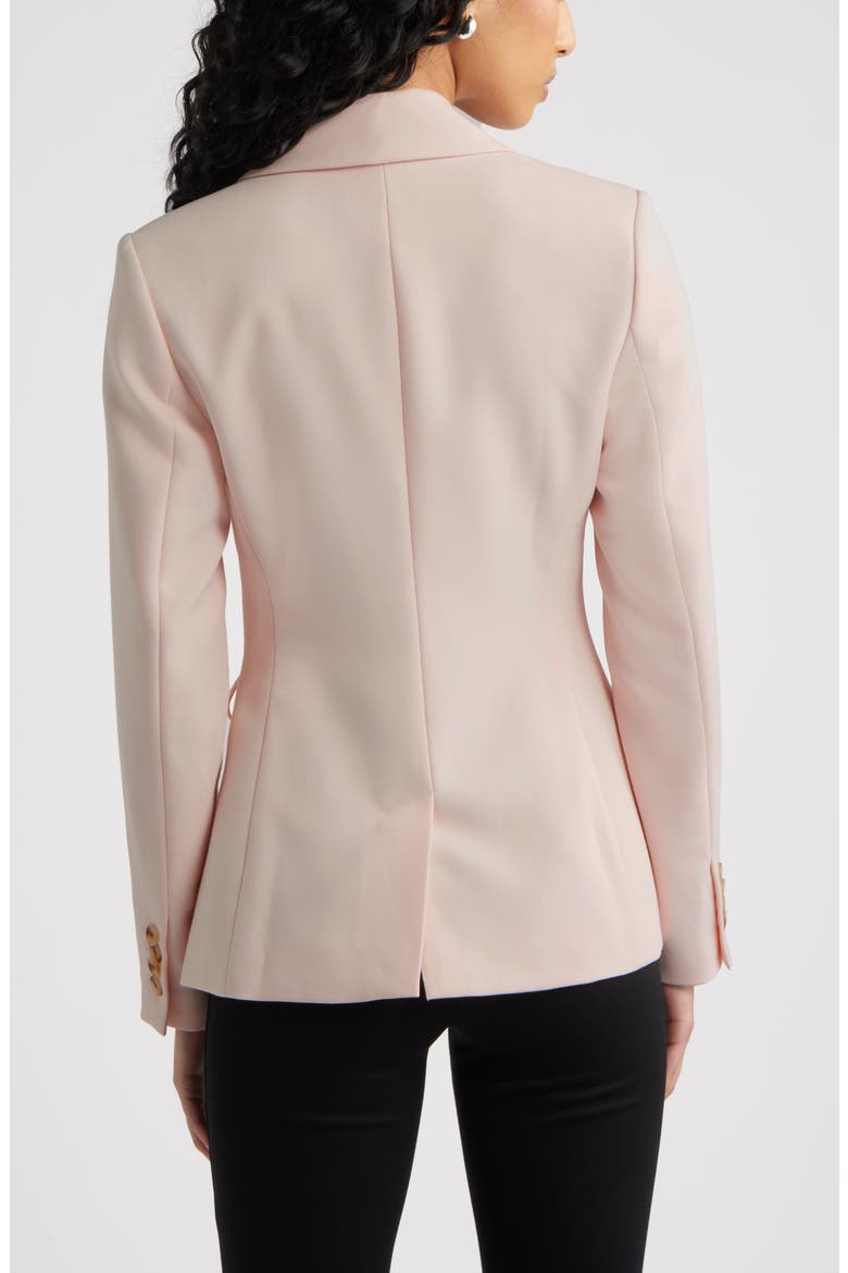 Icon Twill Side Tie Blazer, Alternate, color, PINK PEONY BUD