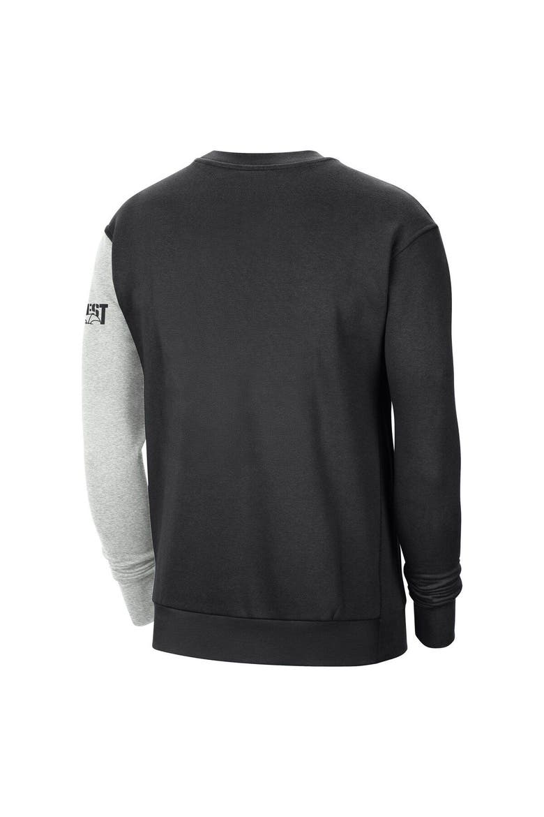 Men's Nike Black/Heather Gray Phoenix Suns Courtside Versus Force & Flight Pullover Sweatshirt, Alternate, color, Black