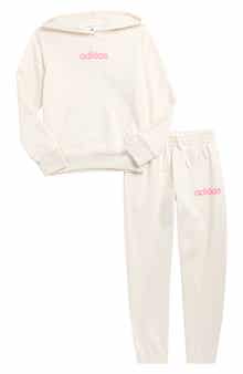 adidas Kids' Cotton Blend Fleece Hoodie & Joggers Set