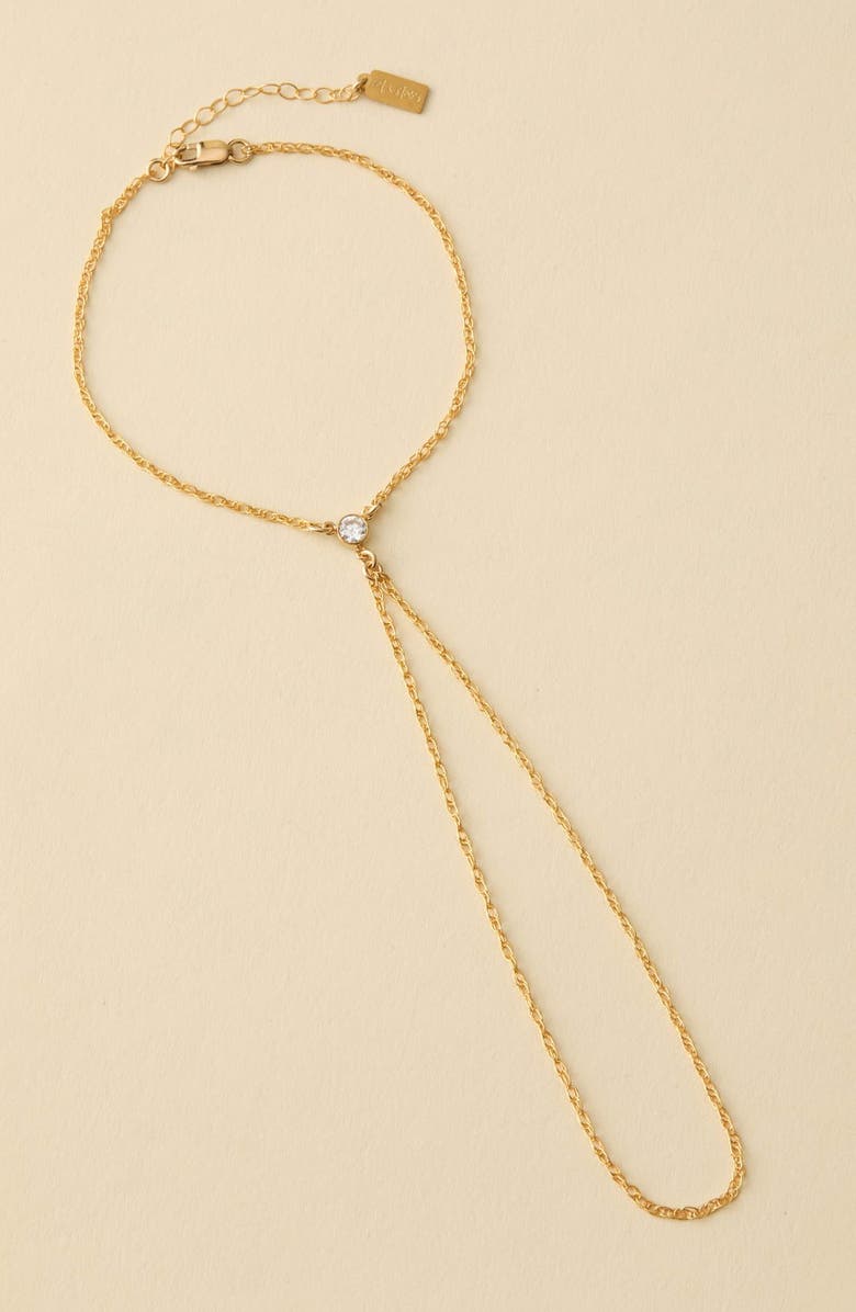 Set & Stones Teagan Hand Chain, Alternate, color, Gold