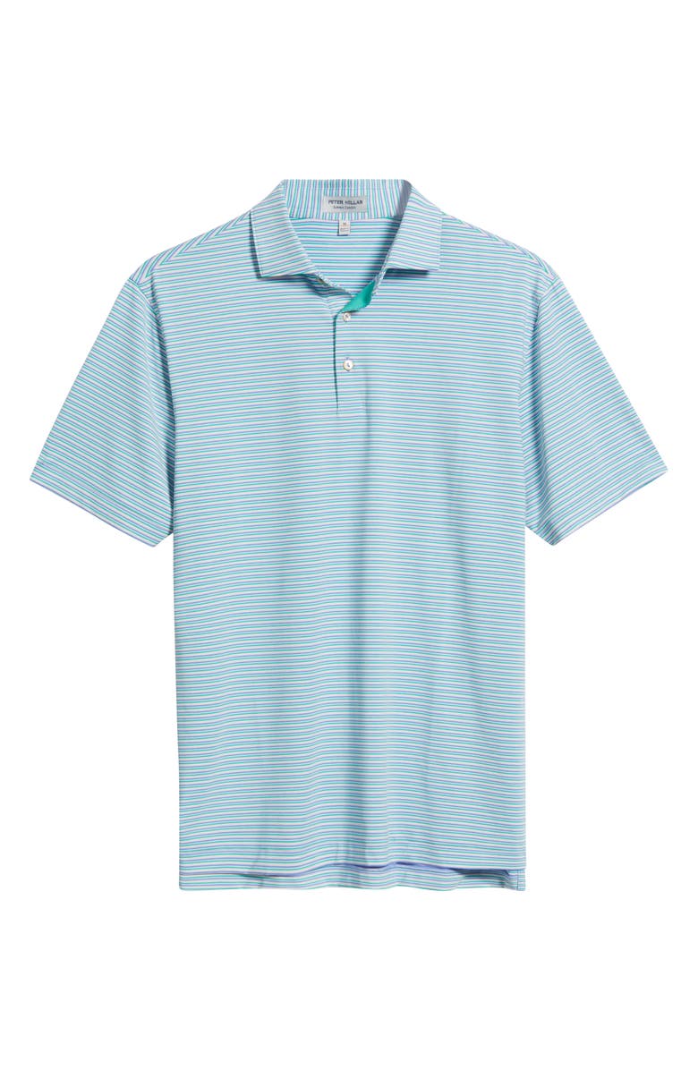 Peter Millar Lenway Stripe Performance Jersey Polo, Alternate, color, Seaside Blue