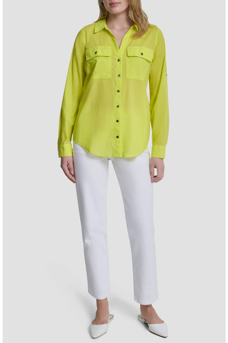 Short Sleeve Roll Tab Shirt, Alternate, color, LIMEADE