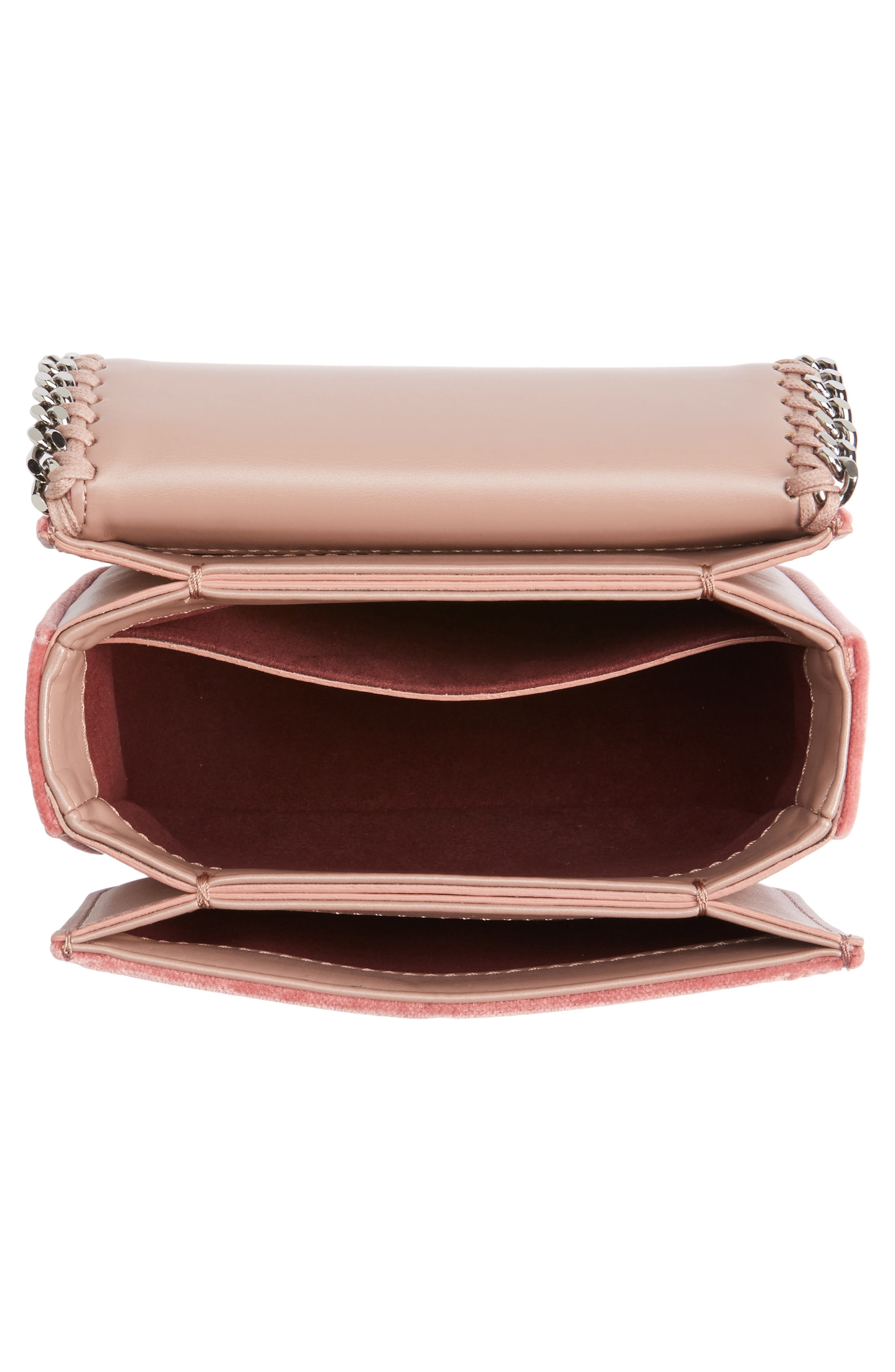 Stella McCartney Mini Falabella Box Velvet Shoulder Bag, Alternate, color, 