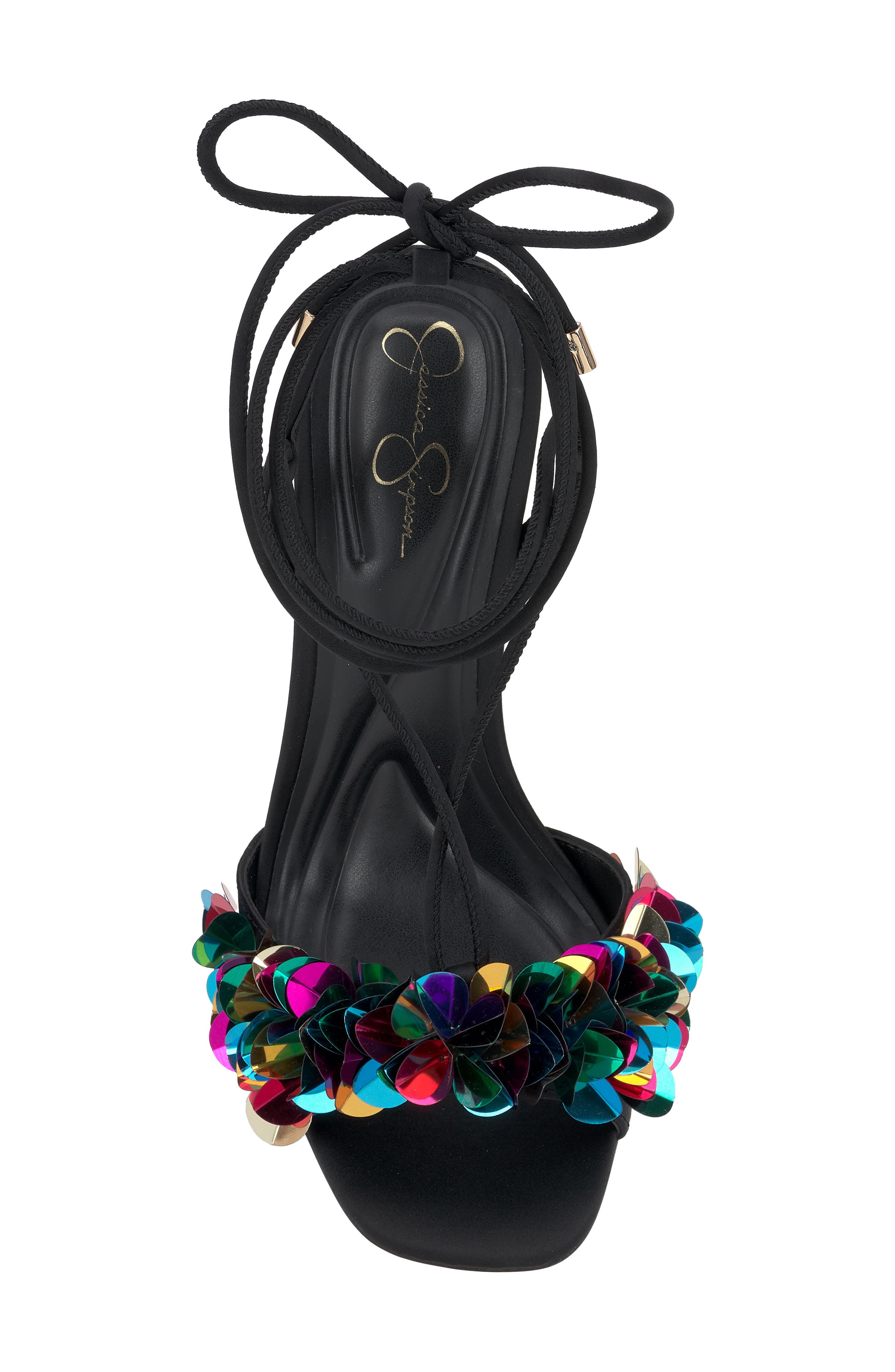 Jessica Simpson Oveny Ankle Wrap Sandal, Alternate, color, Black