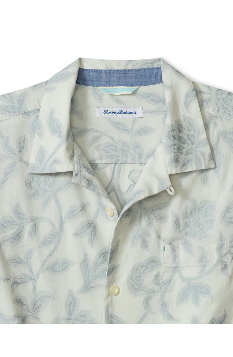 Tommy Bahama Vinca Vines Cotton Blend Button-Up Shirt, Alternate, color, Cold Air