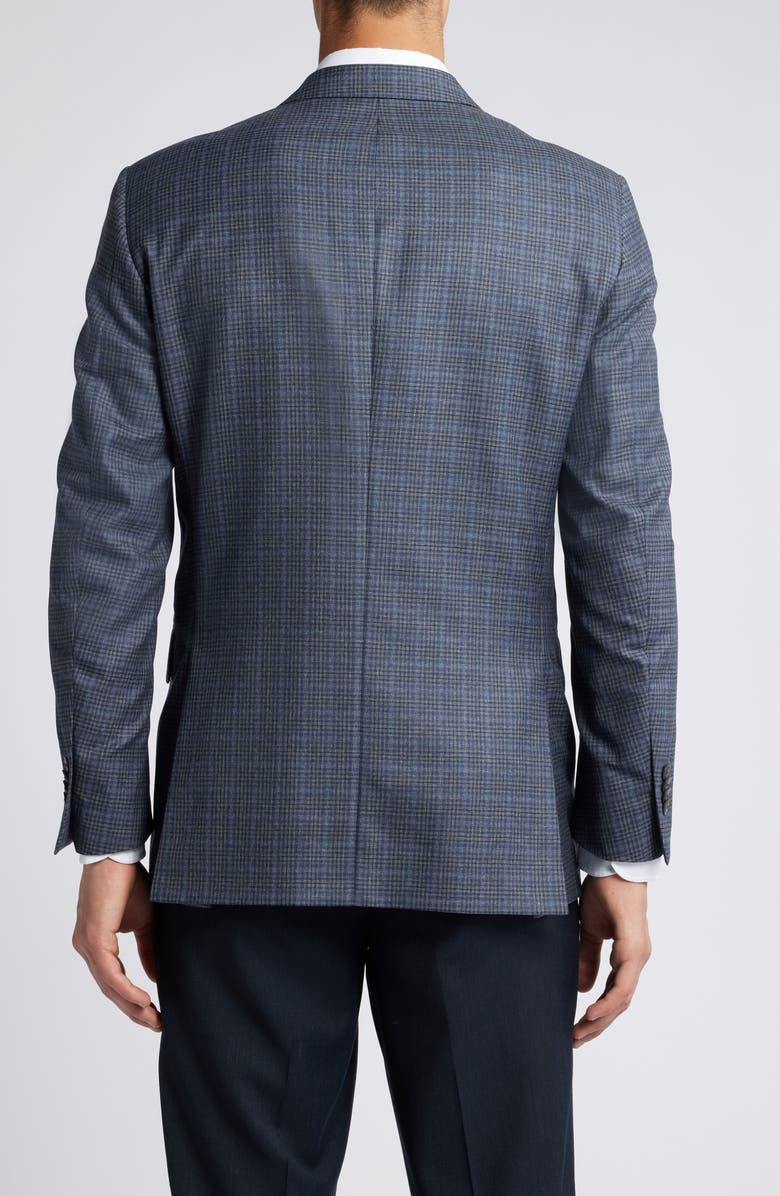 Peter Millar Flynn Classic Fit Plaid Wool Sport Coat, Alternate, color, Grey