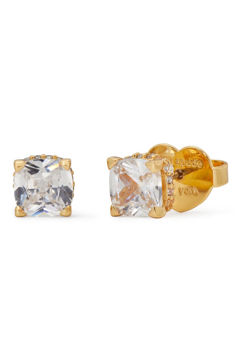 little luxuries stud earrings, Main, color, CLEAR/GOLD.