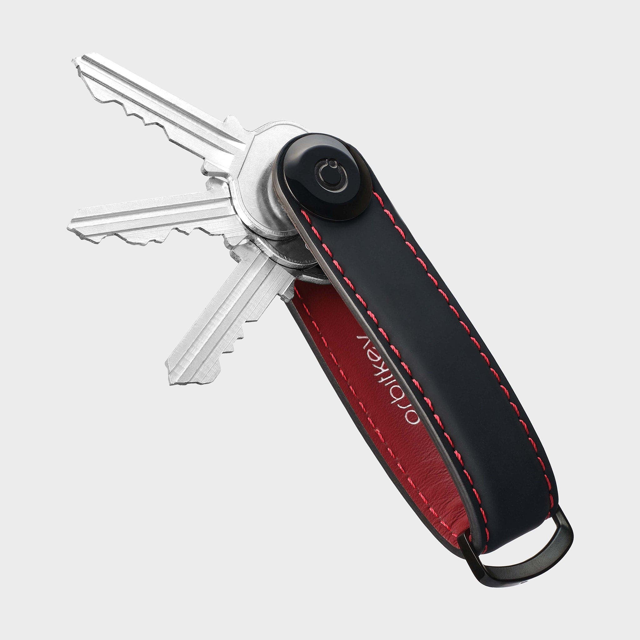 Orbitkey Matte Leather Key Organiser, Alternate, color, Ember