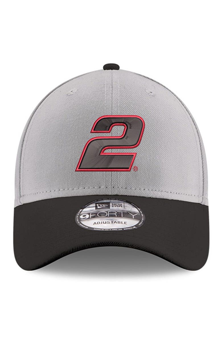 New Era Men's New Era Gray/Black Austin Cindric 9FORTY Snapback Adjustable Hat, Alternate, color, Gray