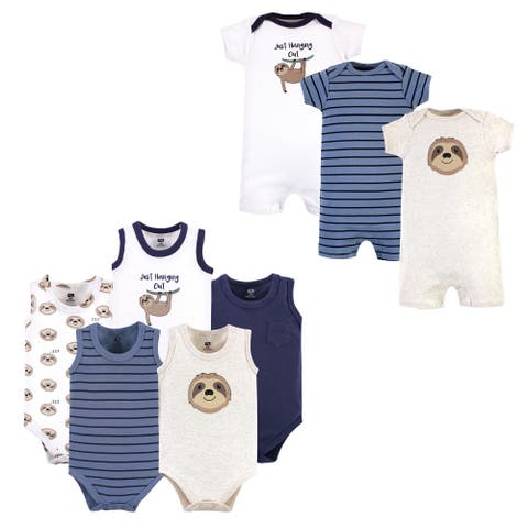 Cotton Bodysuits and Rompers, 8-Piece