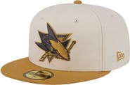 New Era Men's New Era Cream/Tan San Jose Sharks Colorpack Two-Tone 59FIFTY Fitted Hat