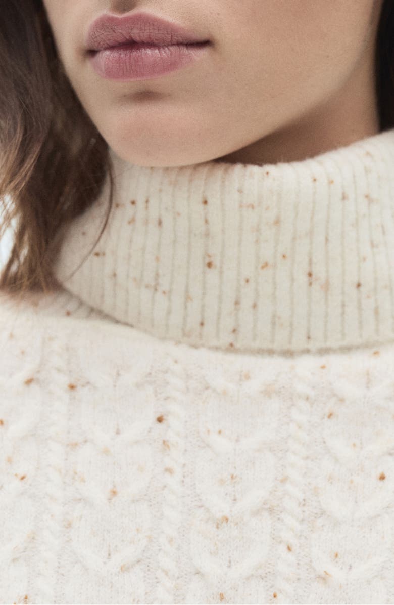 MANGO Long Sleeve Turtlneck Sweater Dress, Alternate, color,