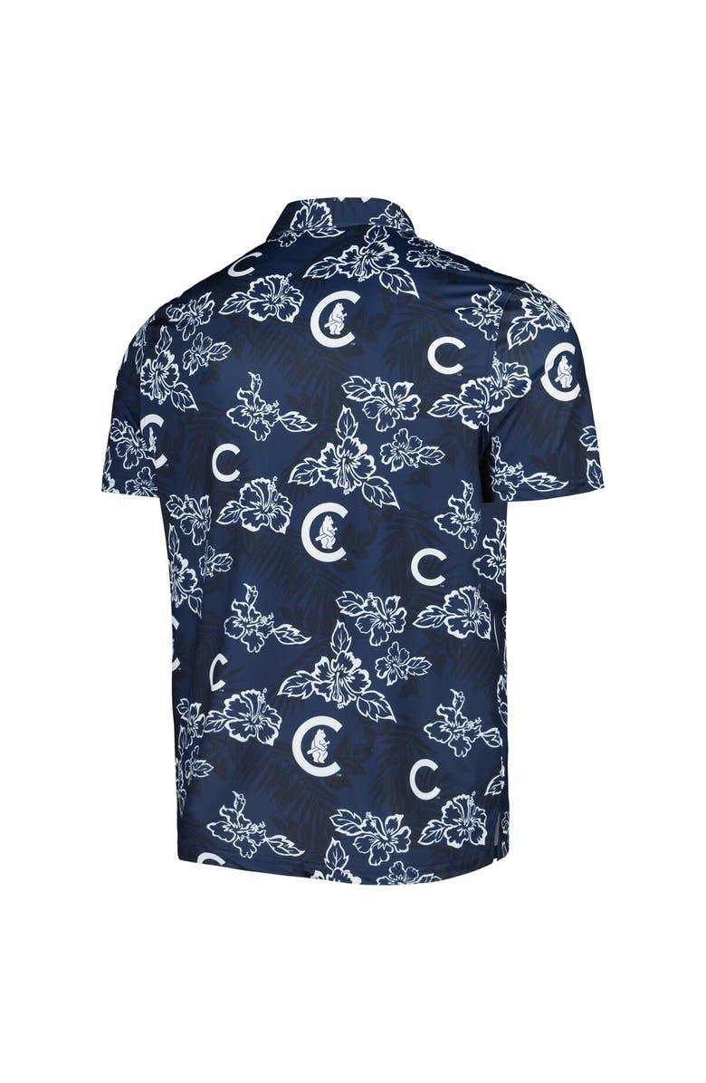 Reyn Spooner Men's Reyn Spooner Navy Chicago Cubs Cooperstown Collection Puamana Print Polo, Alternate, color, Navy