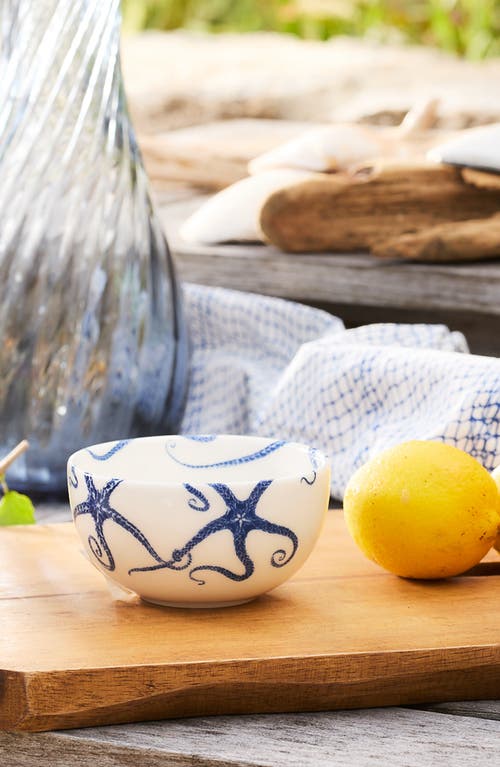 Caskata Starfish Snack Bowl In Blue