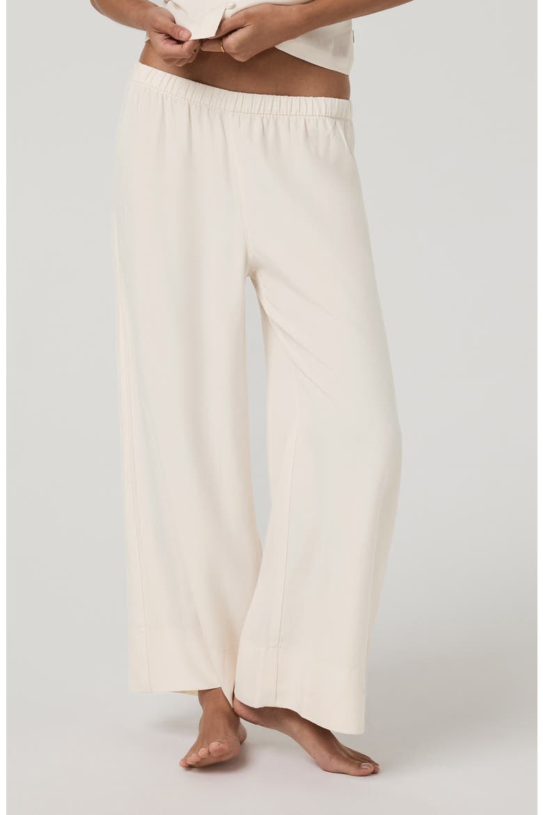 Trestles Twill Everyday Wide Leg Crop Pants, Alternate, color, NATURAL