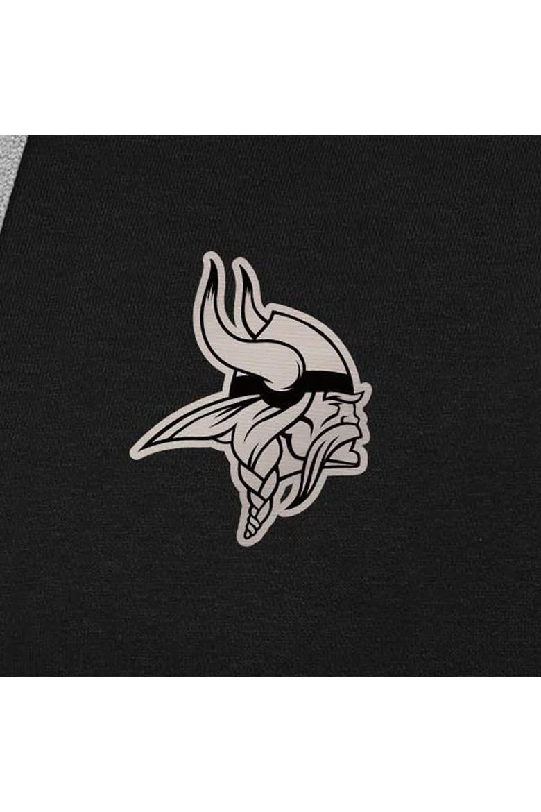 Men's Antigua Black Minnesota Vikings Brushed Carbon Victory Pullover Hoodie, Alternate, color, Black