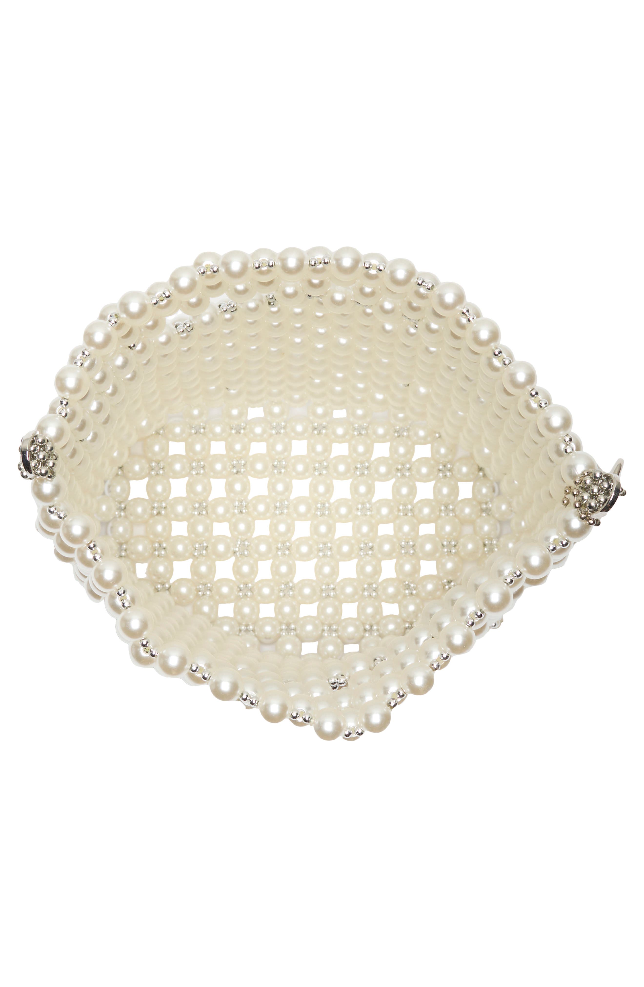 Slouchy Faux Pearl Shoulder Bag