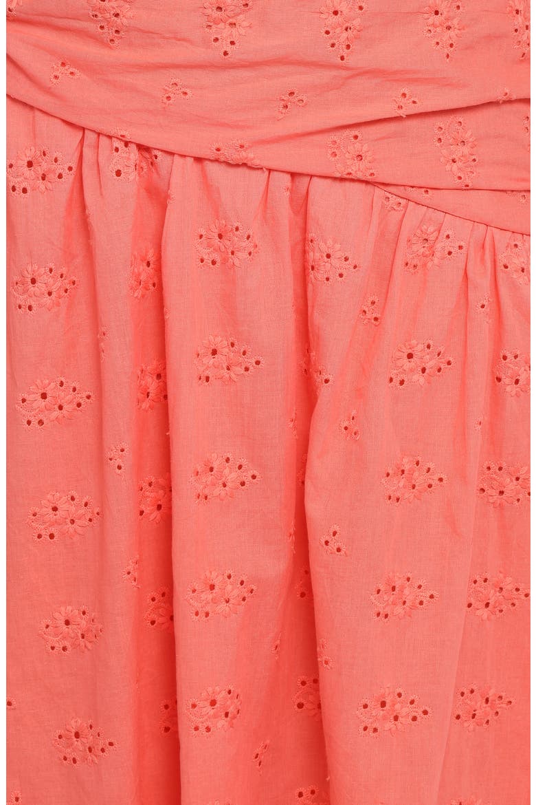 Corinne Eyelet Maxi Dress, Alternate, color, CORAL